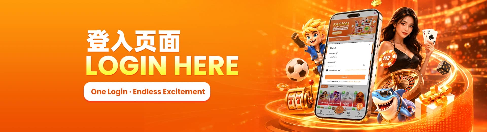 M2 Casino official login gateway